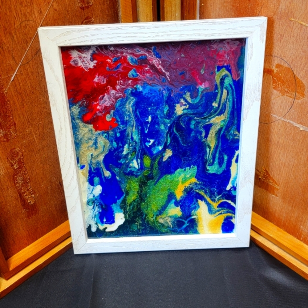 Men and women should come together in order to defeat evil resin painting